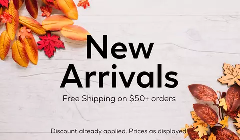 NEW ARRIVALS - Free Shipping on $50+ Orders! - Banner image